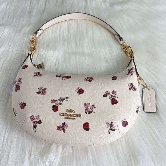 NWT💃Coach Payton Hobo Bag With Ladybug Floral Print Purse Bag - Picture 9 of 10